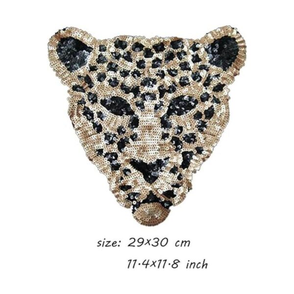 Artem Parche de cabeza de leopardo 1 pieza con_2