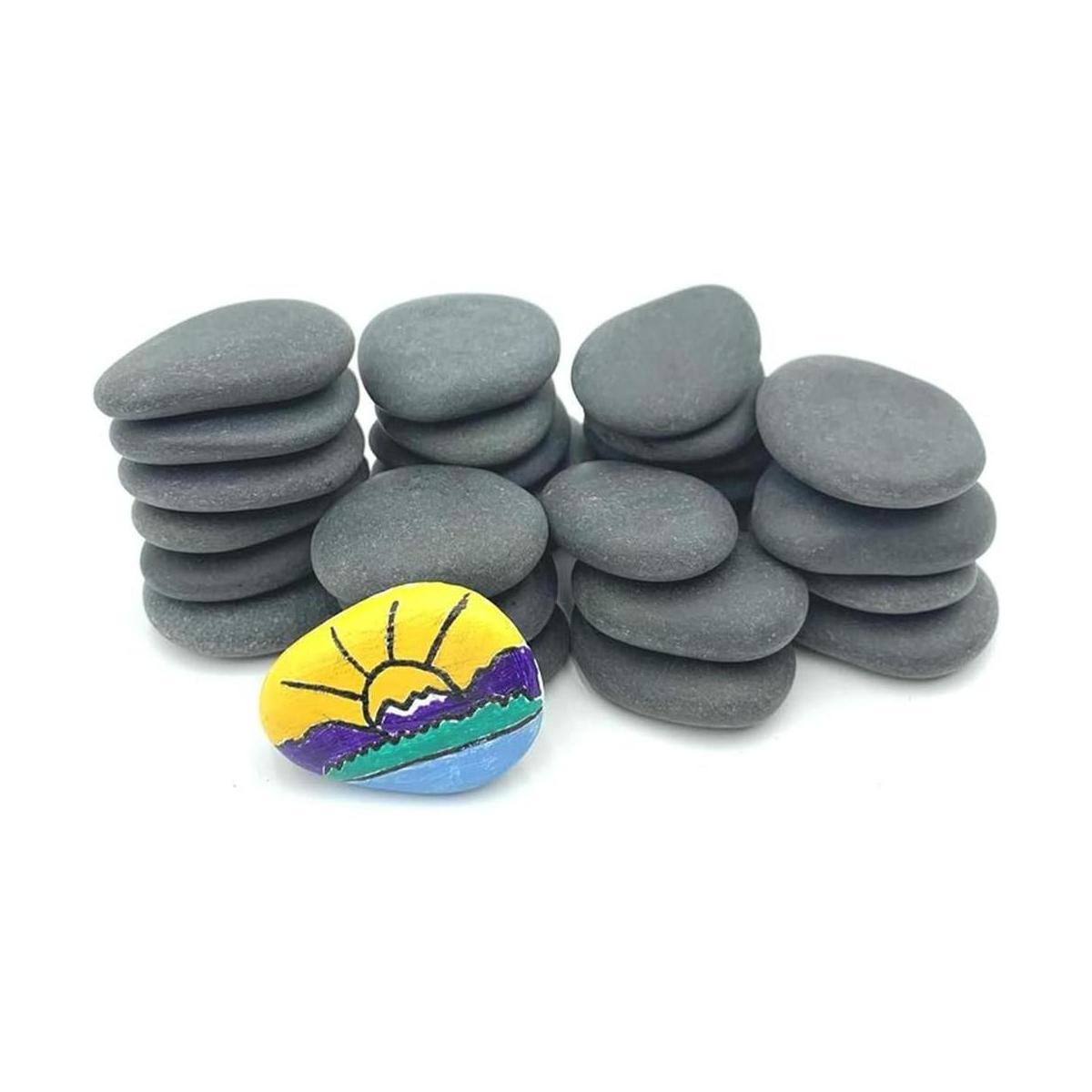 Lifetop 30 rocas de pintura pequeñas rocas planas y