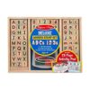Melissa Doug Juego de sellos de madera con letras y_1