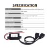 Keenso Convertidor DC impermeable de 3 A CC 12 V a CC 5_5