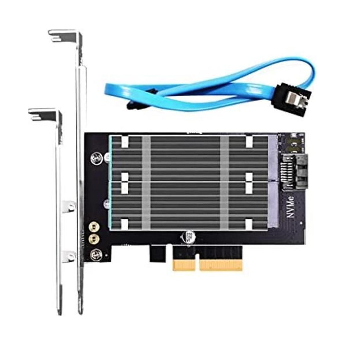 GLOTRENDS Adaptador dual M.2 X4 PCIe para un SSD M.2 PCIe