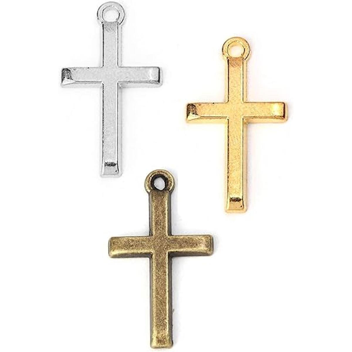 JGFinds Colgantes con dije de crucifijo cruzado paquete