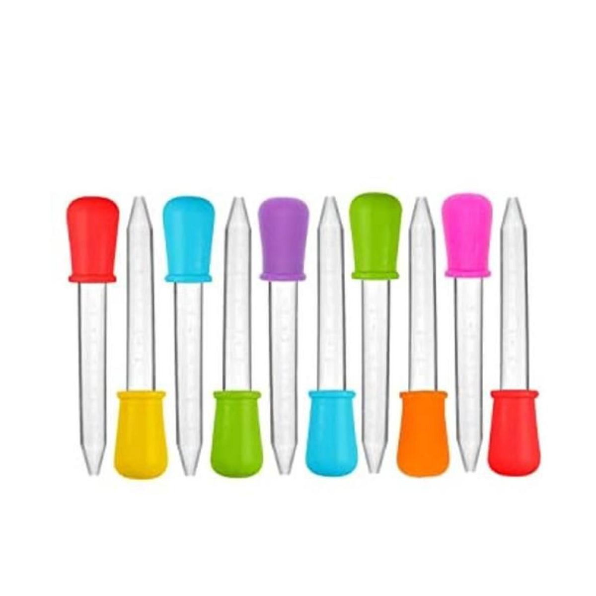 CKANDAY Juego de 10 pipetas graduadas de 5 ml de silicona