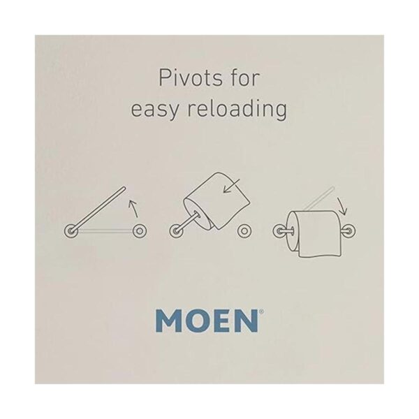 Moen Genta Soporte de papel higiénico pivotante moderno_2