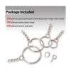 Swpeet Kit de 300 llaveros con cadena y 100 anillos de_3