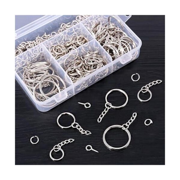 Swpeet Kit de 300 llaveros con cadena y 100 anillos de_5