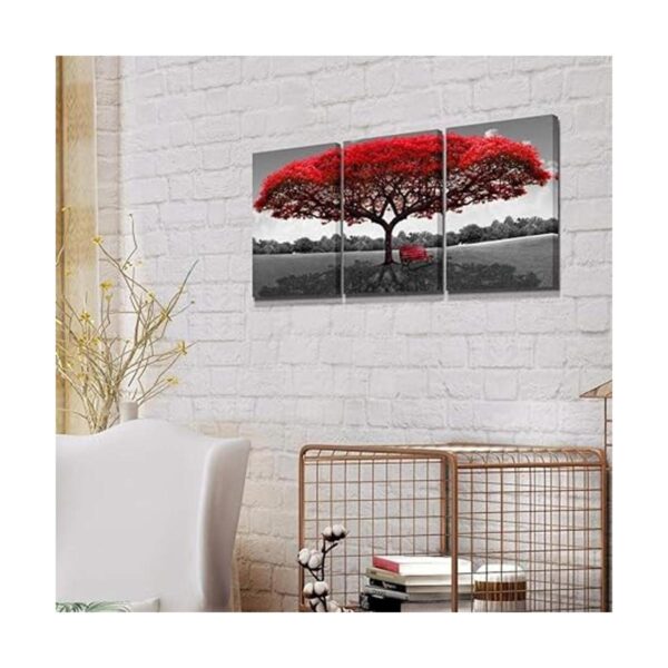 Cuadro de árbol rojo para decoración de pared impresiones_2