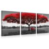 Cuadro de árbol rojo para decoración de pared impresiones_1
