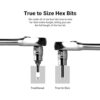 Capri Tools Llave de vaso larga hexagonal SAE_4