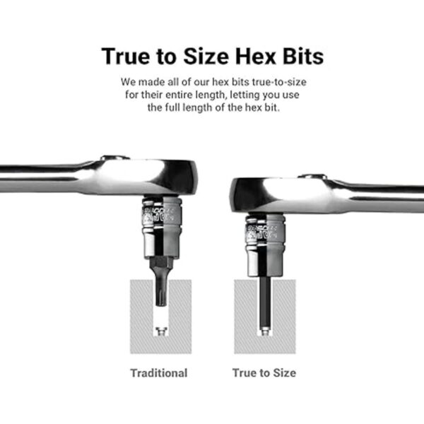 Capri Tools Llave de vaso larga hexagonal SAE_4