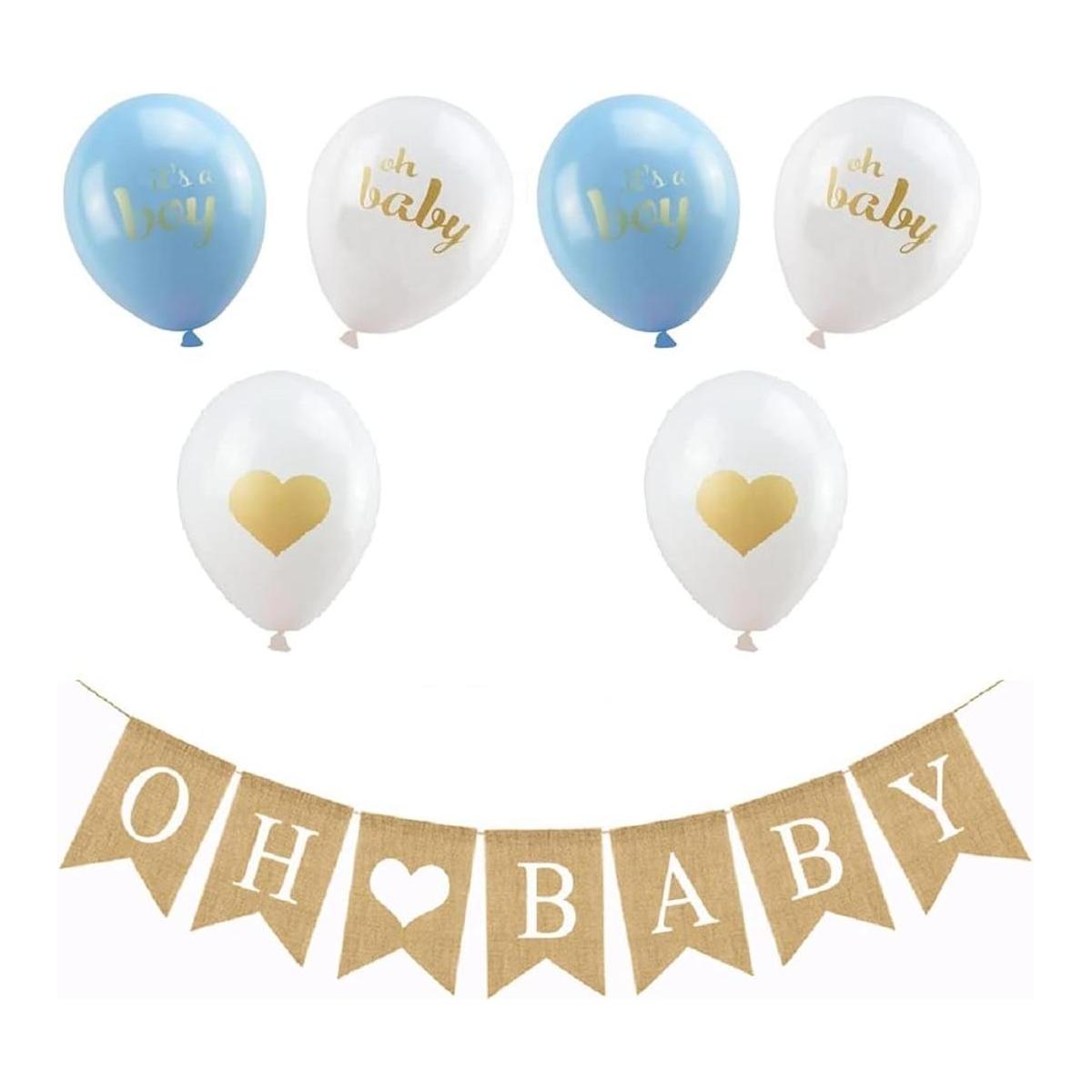OH Juego de banderines y globos para bebé diseño de