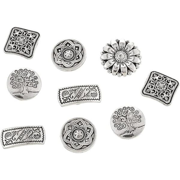 Botones de metal 50 piezas surtidas de estilo vintage con_1