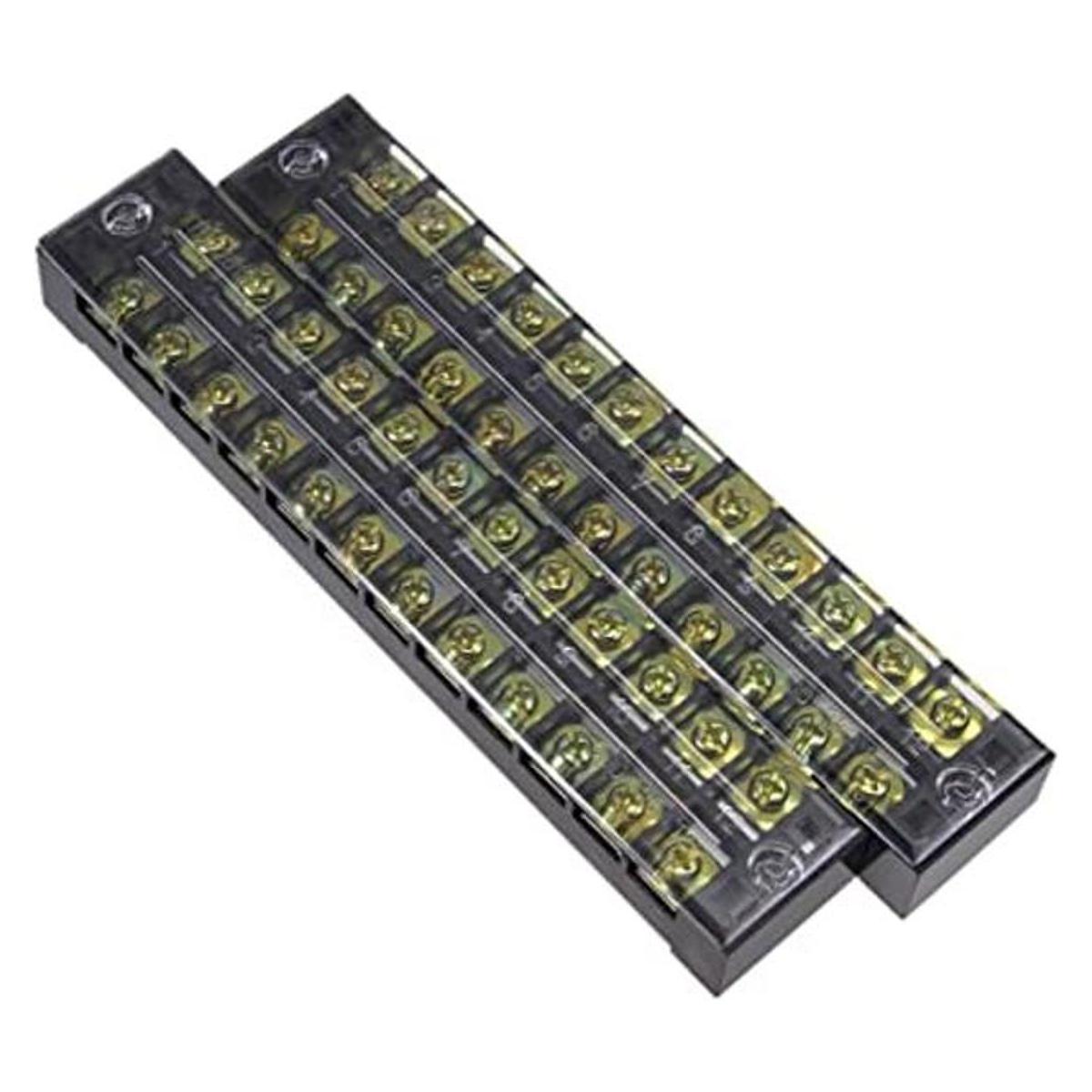 Uxcell Tira de terminales de bloque de barrera de cables
