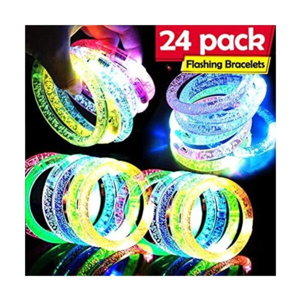 Paquete de 24 pulseras LED que brillan en la oscuridad_1