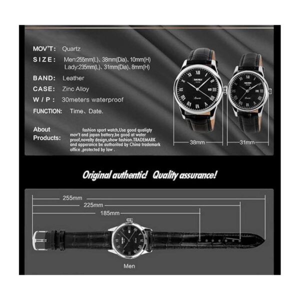 Reloj de cuarzo para hombre número romano casual de_3