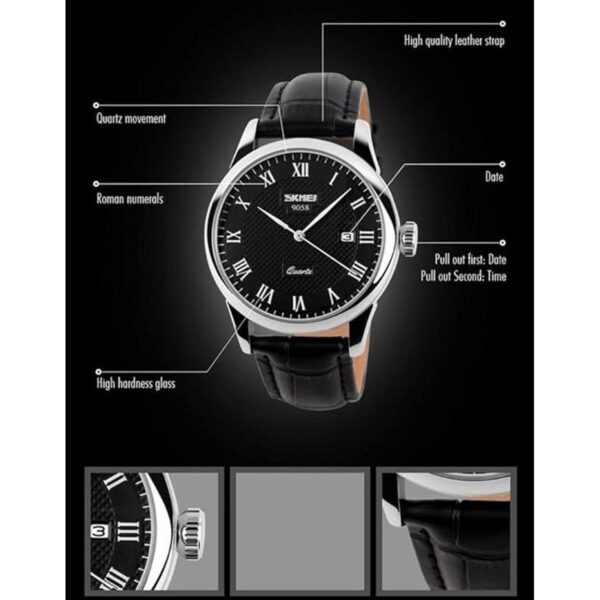 Reloj de cuarzo para hombre número romano casual de_2