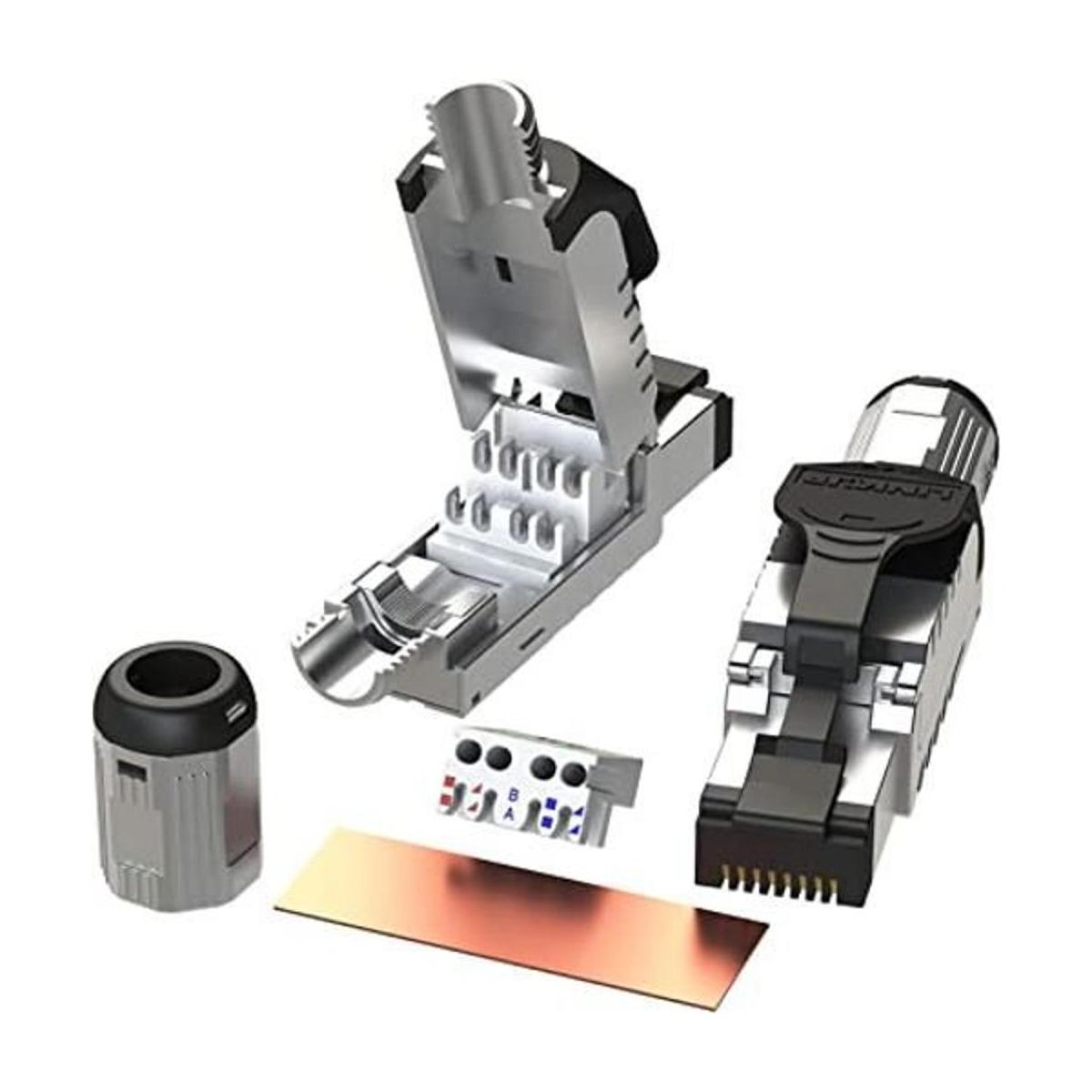 LINKUP Conectores RJ45 Cat6A paquete de 2 blindados con