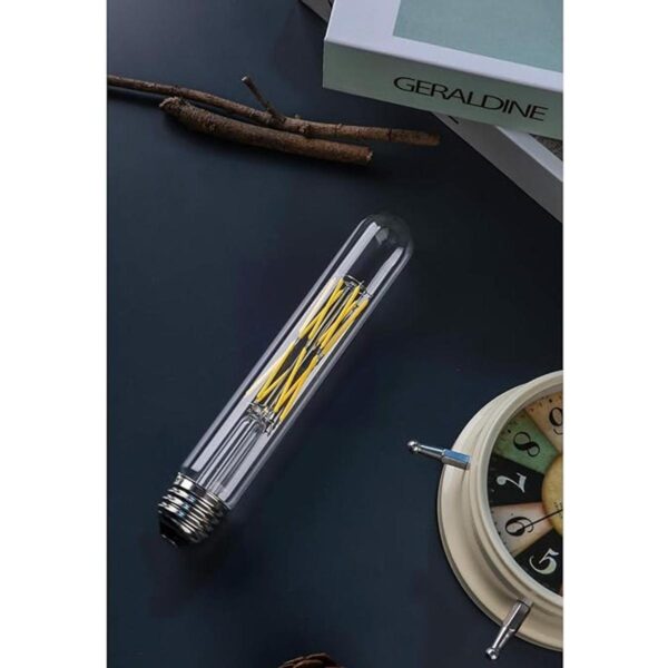 LEOOLS Bombilla tubular LED Edison regulable de 12 W