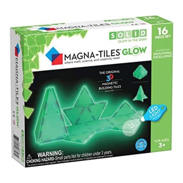 MagnaTiles Juego de azulejos que brillan en la oscuridad_1