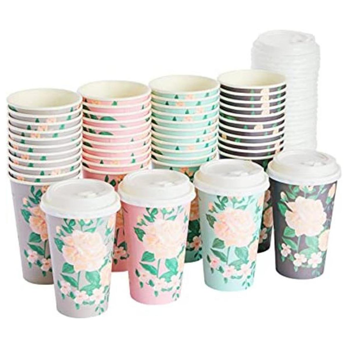 Paquete de 48 tazas de papel desechables para café de 16