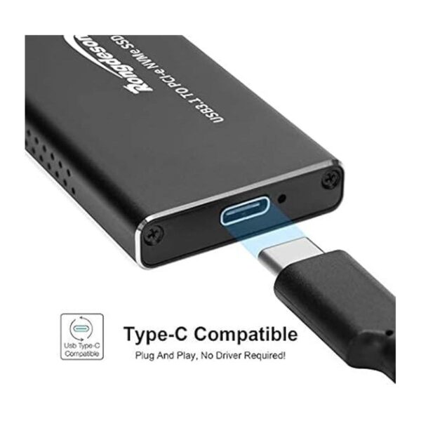 Rongdeson M.2 NVME adaptador de gabinete SSD Negro_2