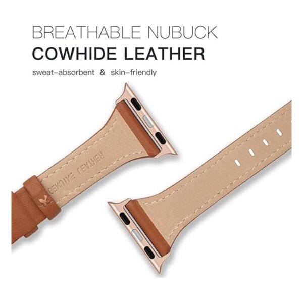 SWEES Correa de piel compatible con iWatch de 1.496 in y_3