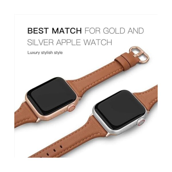 SWEES Correa de piel compatible con iWatch de 1.496 in y_4