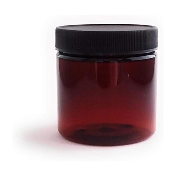 Frascos de plástico ámbar de 0.4 fl oz con tapas_2