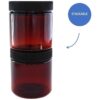 Frascos de plástico ámbar de 0.4 fl oz con tapas_4