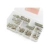 60 juegos de tornillos de Chicago de plata surtido kit_3
