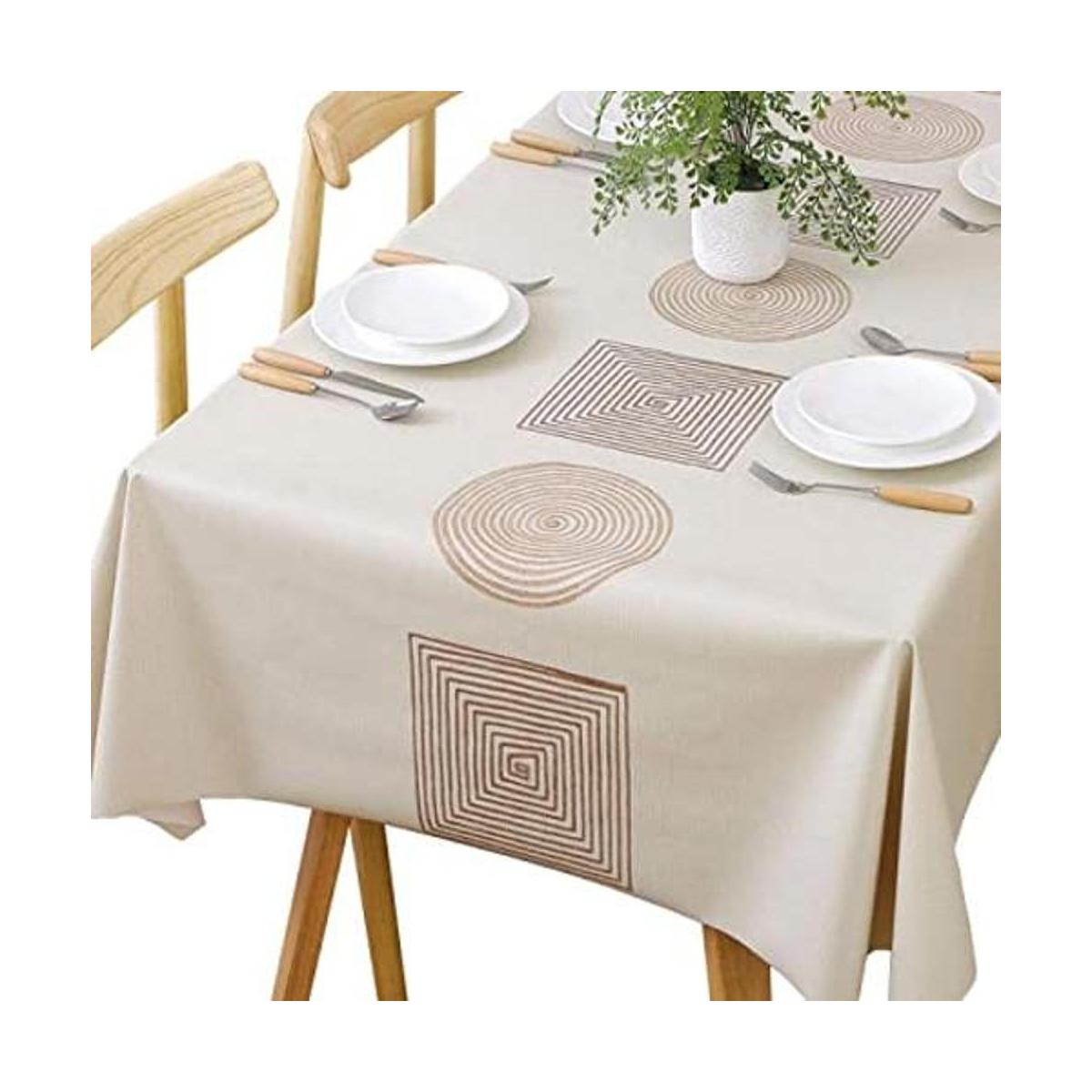 TruDelve Mantel de vinilo lavable para mesa rectangular