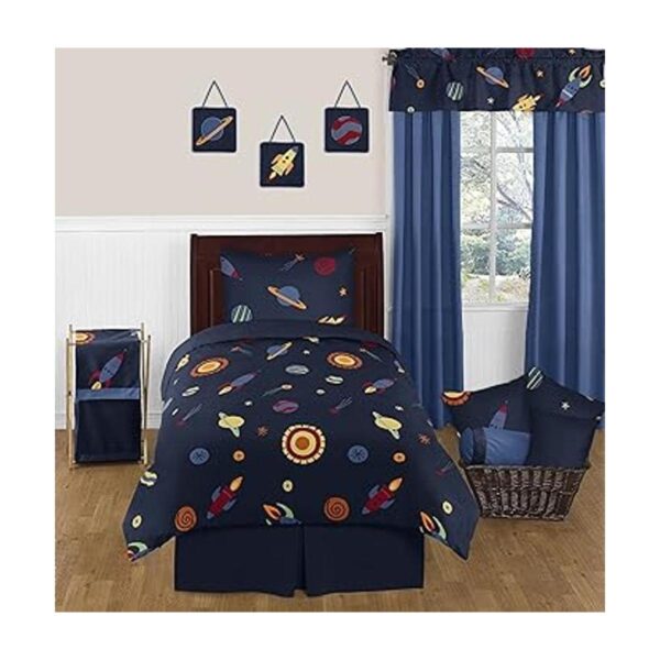Sweet Jojo Designs Navy Blue Planets Organizador de cubos_6