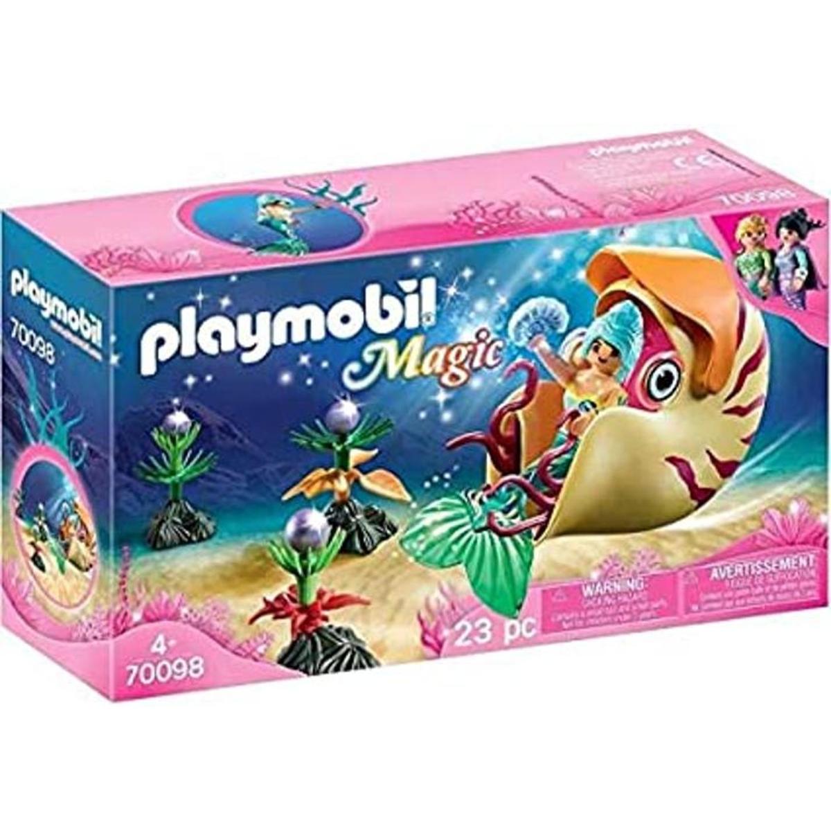 PLAYMOBIL Sirena con góndola de caracol de mar
