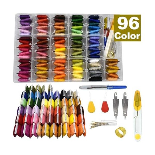 Kit de hilo para bordar 100 algodón bobinas de hilo de_5
