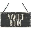Meijiafei Vintage Powder Room rústica señal de pared_1