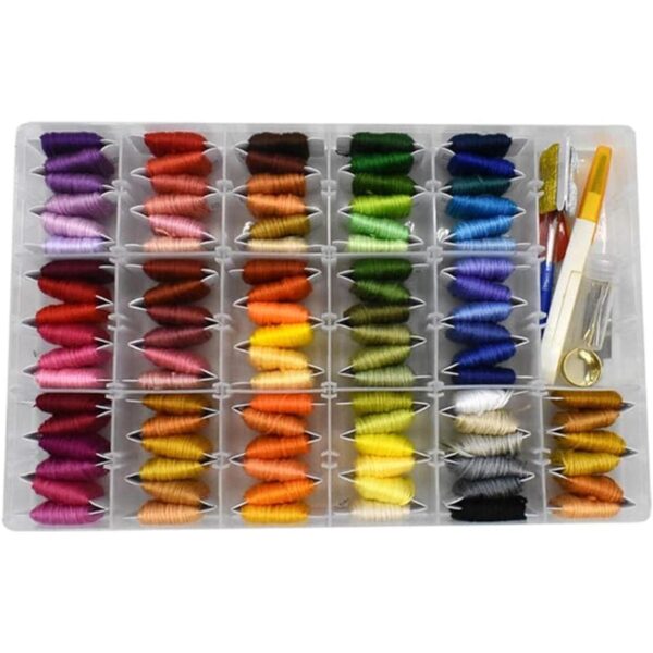 Kit de hilo para bordar 100 algodón bobinas de hilo de_4