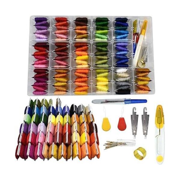 Kit de hilo para bordar 100 algodón bobinas de hilo de_1