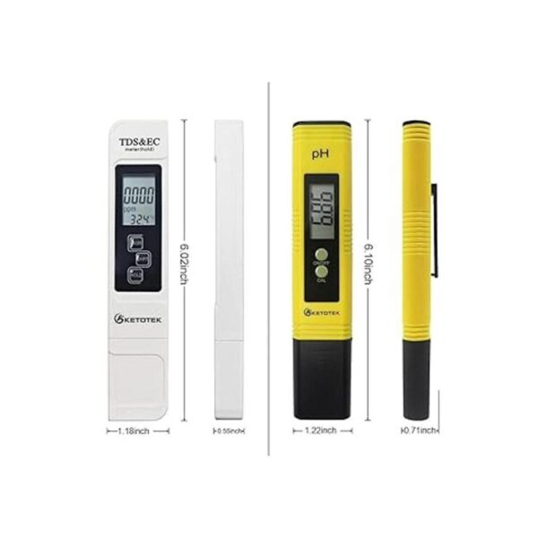 KETOTEK Medidor digital de TDS de agua medidor de PH_4