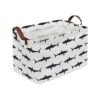 Sanjiaofen Cesta plegable rectangular de tela para_1