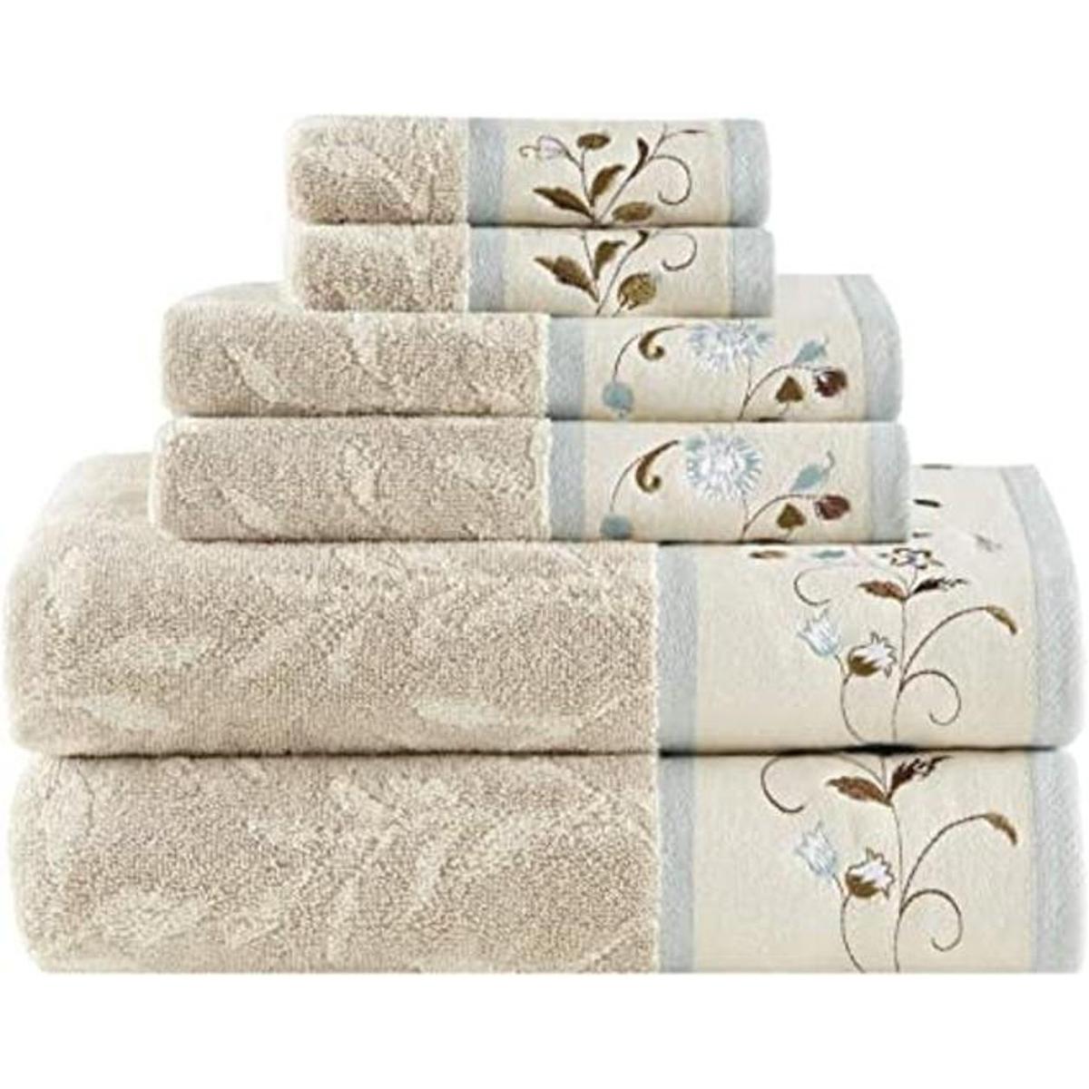 Madison Park Serene Juego de toallas de baño 100