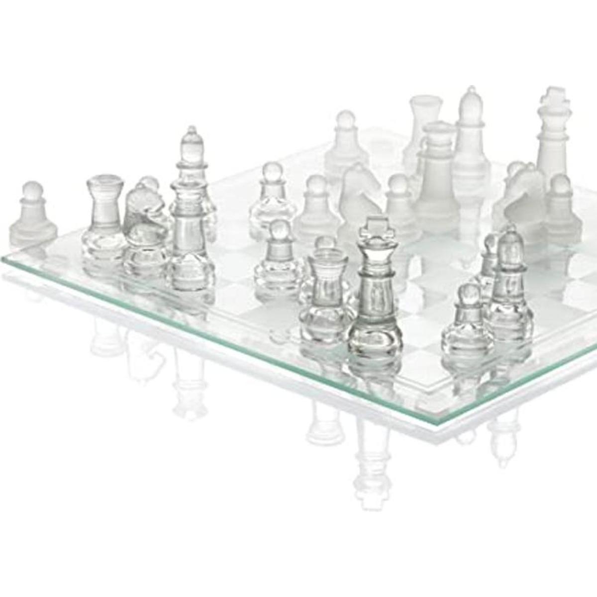 Srenta Juego de ajedrez de vidrio fino juego de ajedrez