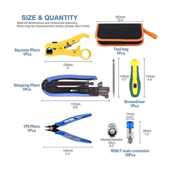 Glarks Kit de cortador de cable eléctrico de compresión