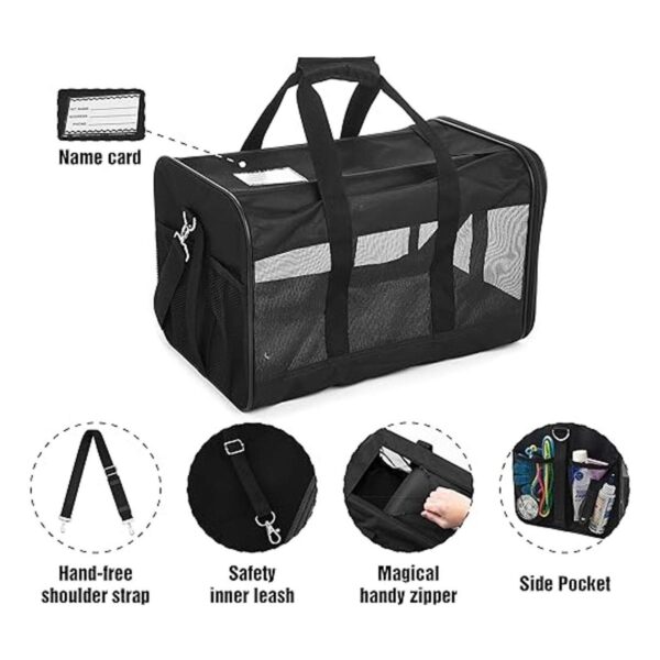 ScratchMe Bolsa portátil de viaje para mascotas de lado