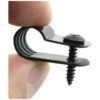 Heyous Abrazadera de cable tipo R de nailon con tornillo