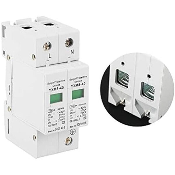 Protector fotovoltaico de sobretensión 220 V 2P 40 KA