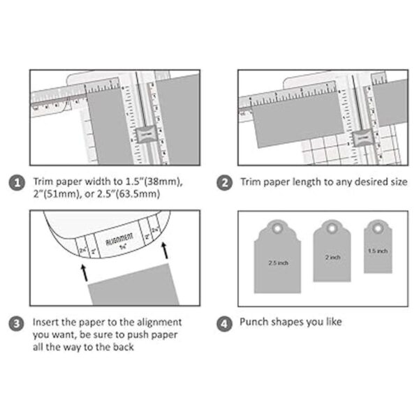 Bira Punzón de acción para manualidades de papel