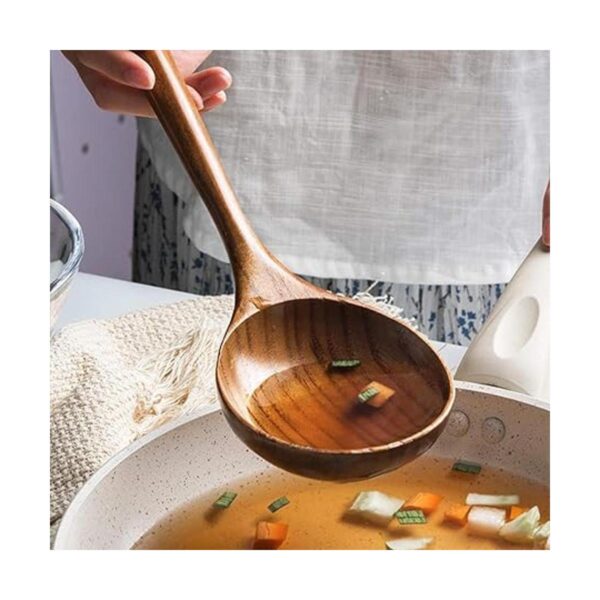 Juego de 2 cucharones de madera para cucharas de cocina