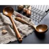 Juego de 2 cucharones de madera para cucharas de cocina