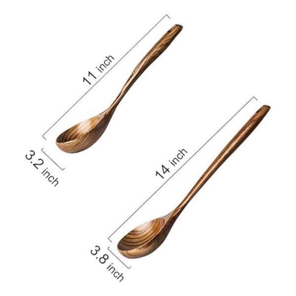 Juego de 2 cucharones de madera para cucharas de cocina