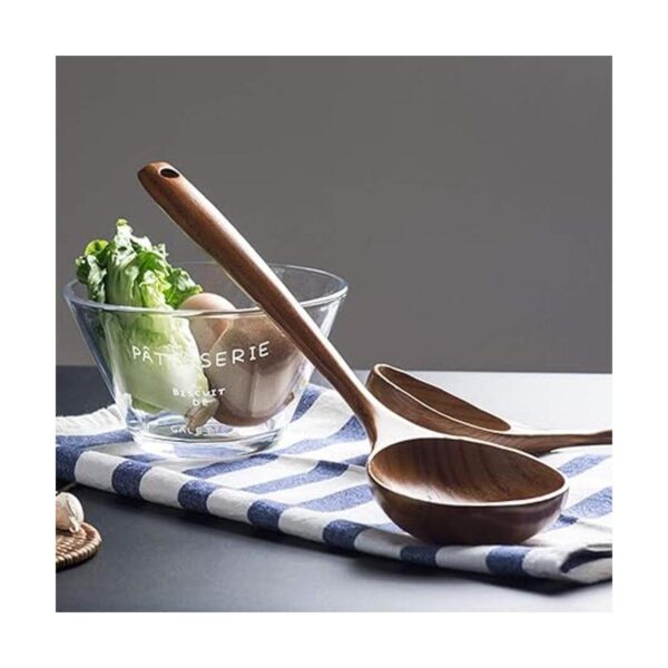 Juego de 2 cucharones de madera para cucharas de cocina